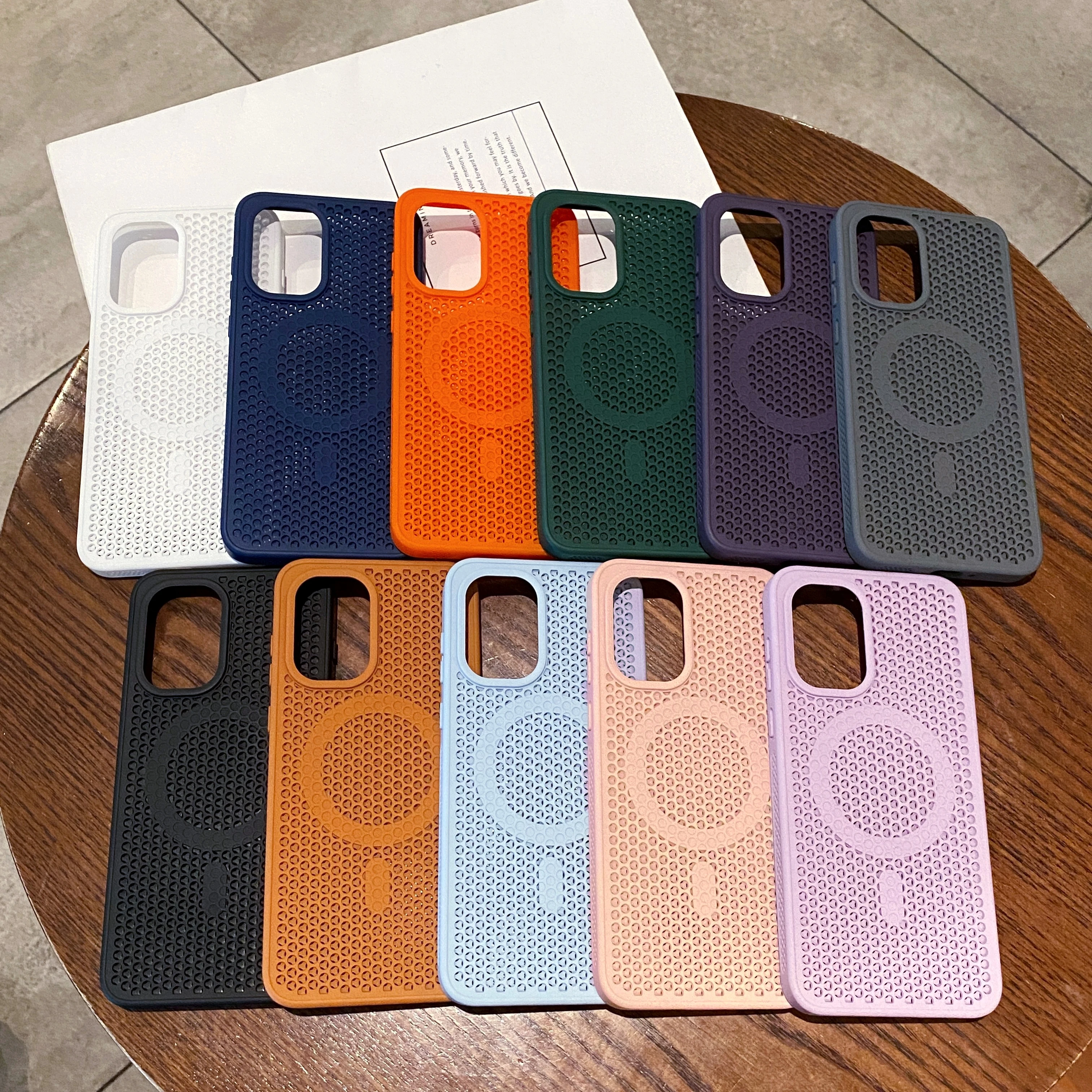 Cooling Breathable Mesh Magnetic Case with Heat Dissipation and Shockproof Hard Cover
