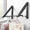 Outdoor Balcony Invisible Clothes Drying Rod Wall-Mounted Foldable Aluminum Clothes Hanger Space Home Bathroom Accessories 3