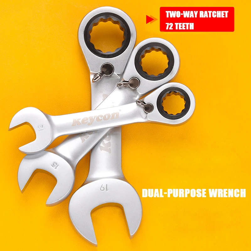 Llave De Carraca Uxcell De 19 Mm, Llave De Boca Métrica, 72 Dientes Acero Cr V Combinacion De Llave De Carraca Niquelada De 12 Puntos