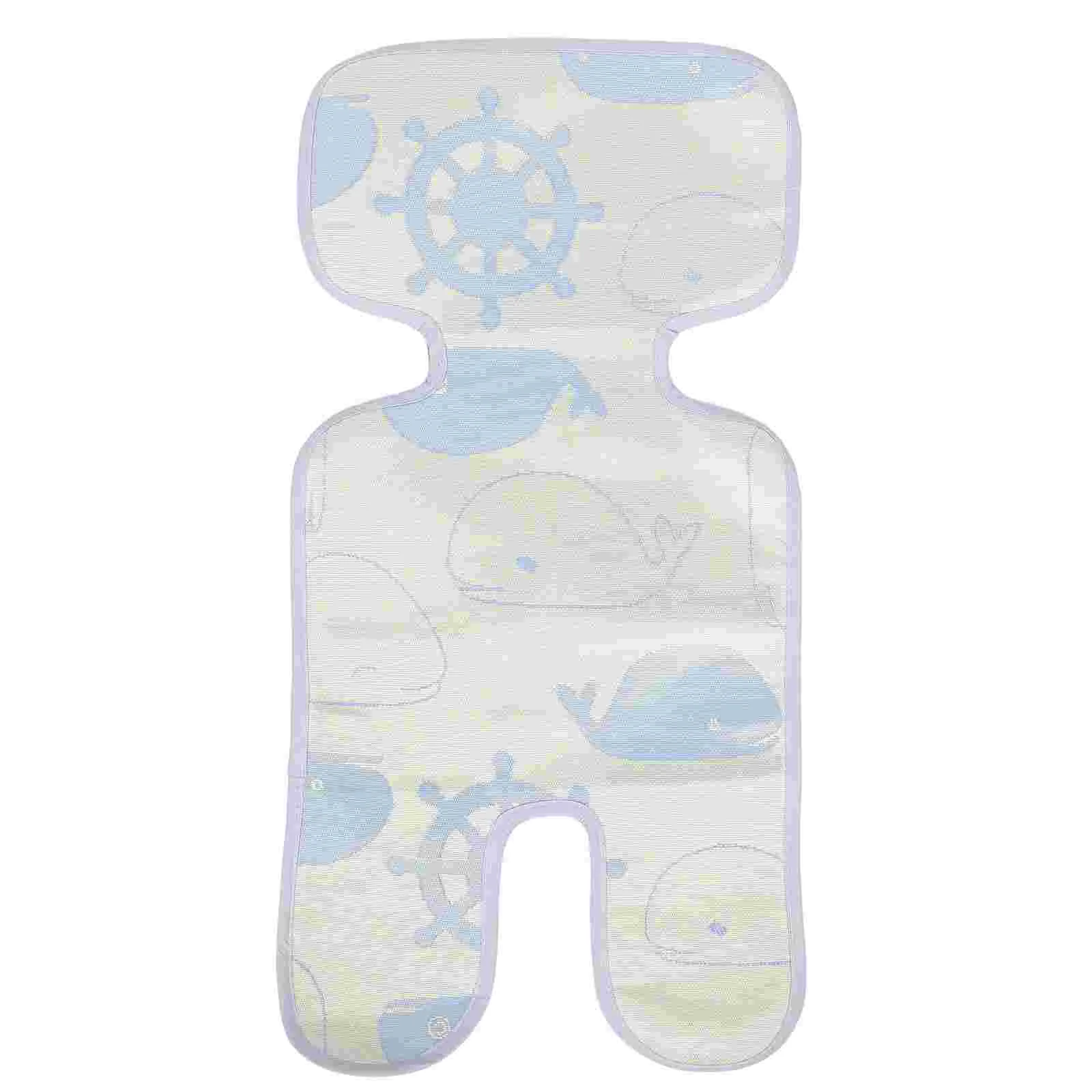 

Baby Stroller Cooling Cushion Infant Car Seat Pad Ice Silk Mat Summer Breathable Walking Baby Seat Polyester Random Pattern