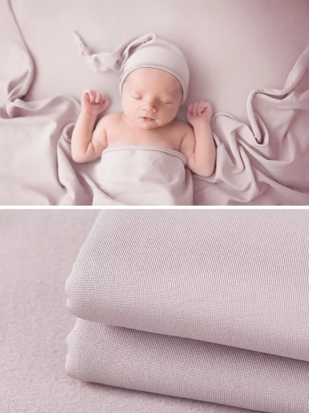 Luxurious Newborn Photography Wrap Blanket & Backdrop Set