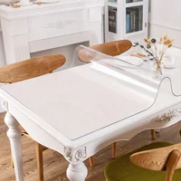 Rectangle Clear Desk Mat, Waterproof & Easy Cleaning for Office Dresser Night Stand Clear Table Protector 2