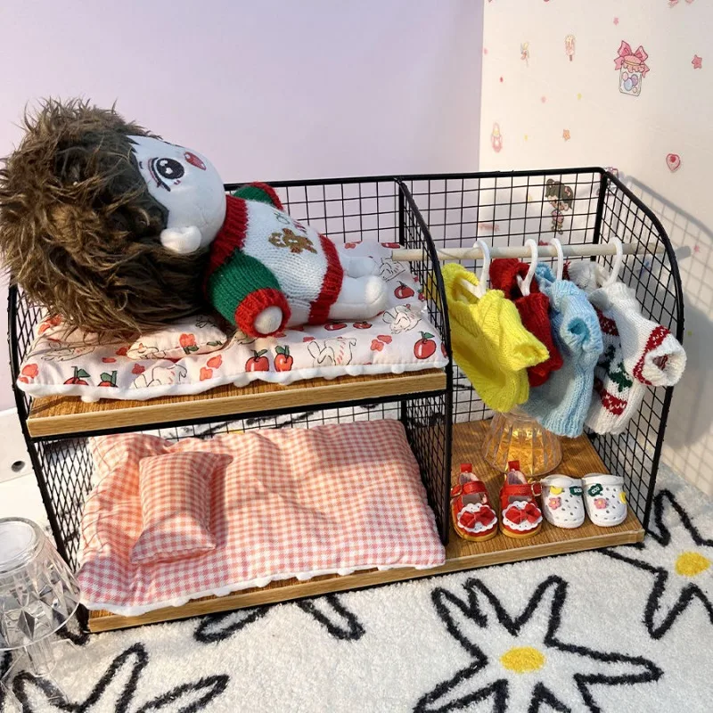 Cotton doll furniture new bedding pillow small bed for three people 15/20cm up and down bed can sleep for multiple people 3