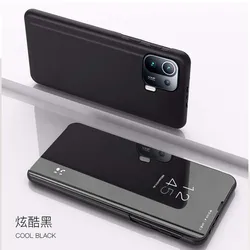 Smart Mirror Flip Phone Case - Sleek Protective Cover for Galaxy A36 5G (Black)