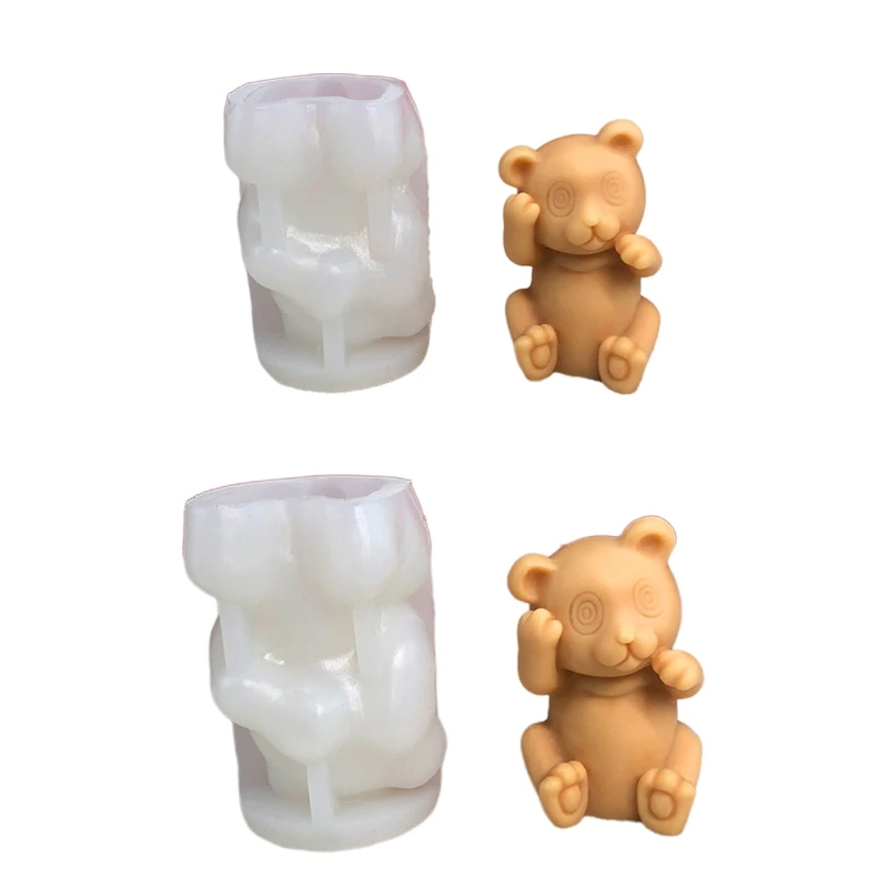 

3D Lovely Panda Shaped Molds Mini Silicone Mold for Making Craft Handmade