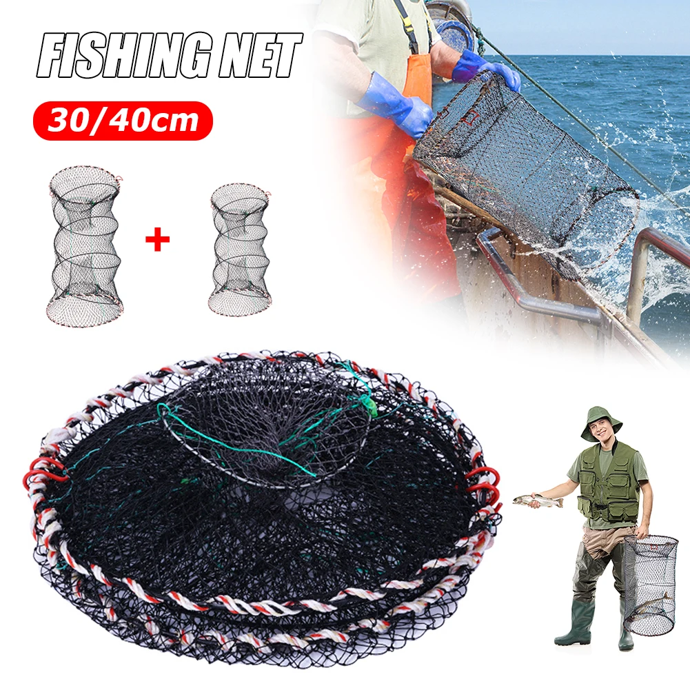 

40x88cm Fishing Trap Net Foldable Crab Trap Cage Crawfish Trap Basket Collapsible Crayfish Shrimp Lobster Cast Net Fish Tackle