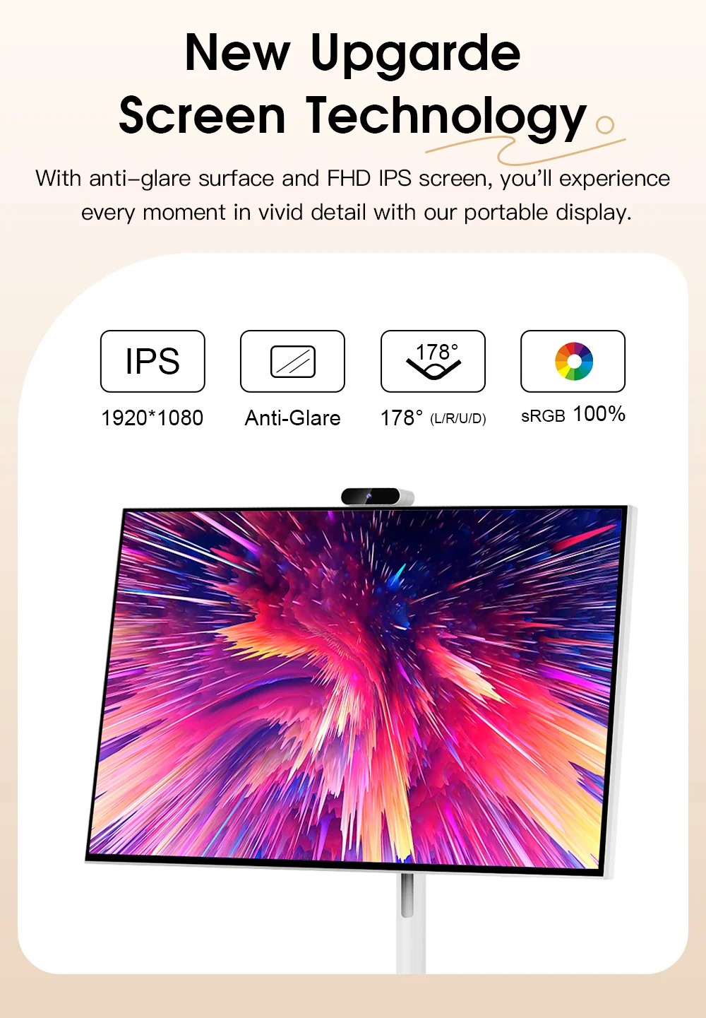 32 Inch 128GB Portable Smart TV 13MP Camera with Remote Control Android OS Full