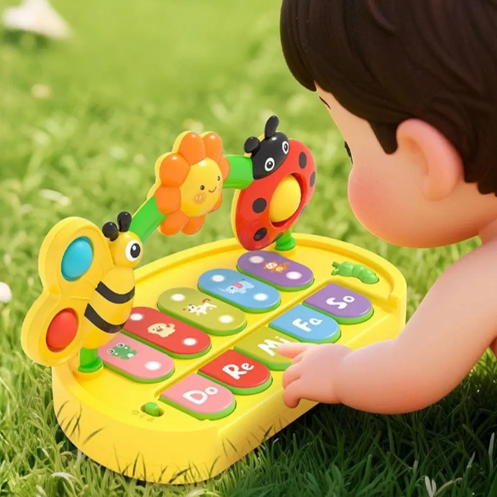 Plastic Musical Piano Toy Sound Puzzle Insect Musical Instrument Montessori Music Learning Music Instrument Toys