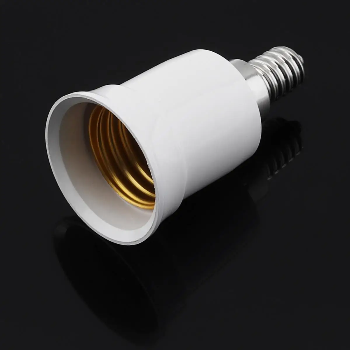 2pcs E12 to E26 Socket Adapter LED Light Bulb Converter E12 Socket to Medium (Standard) E26 Converter