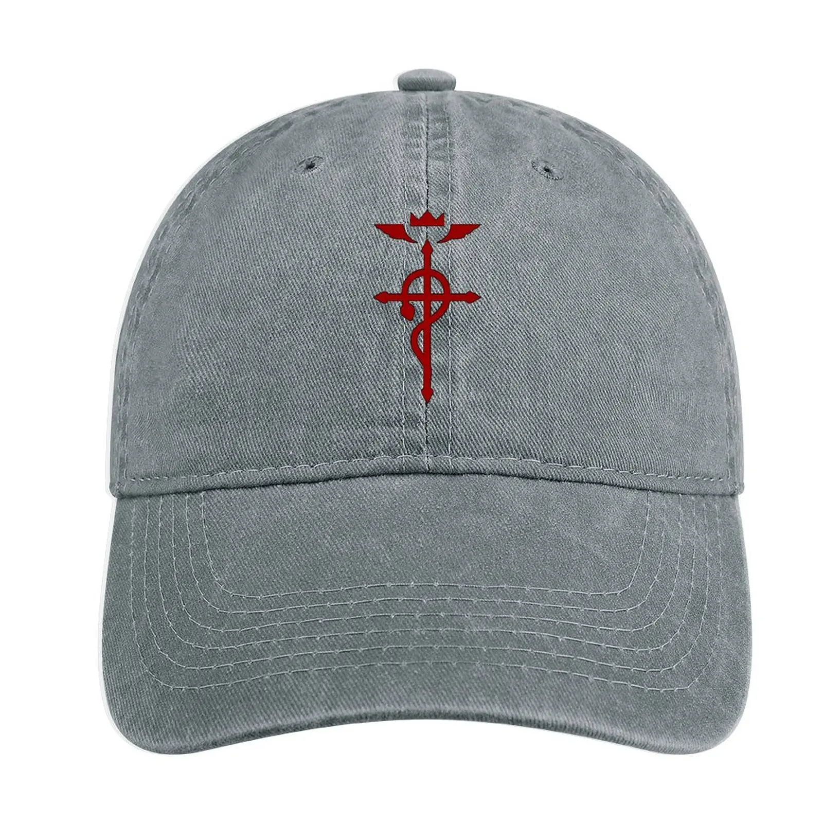 

Fullmetal Alchemist - Flamel Insignia (Red) Cowboy Hat Designer Hat Luxury Cap Caps Mens Tennis Women'S
