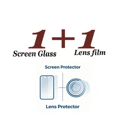Premium Tempered Glass Screen Protector with Soft Camera Lens Film - Spark GO 1 (1 and 1)