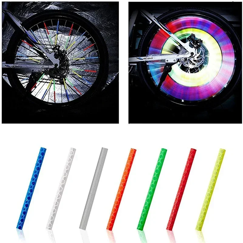 Silver Grey MTB Wire Snap Reflective Spoke Rings Bicycle Spoke Reflectors
