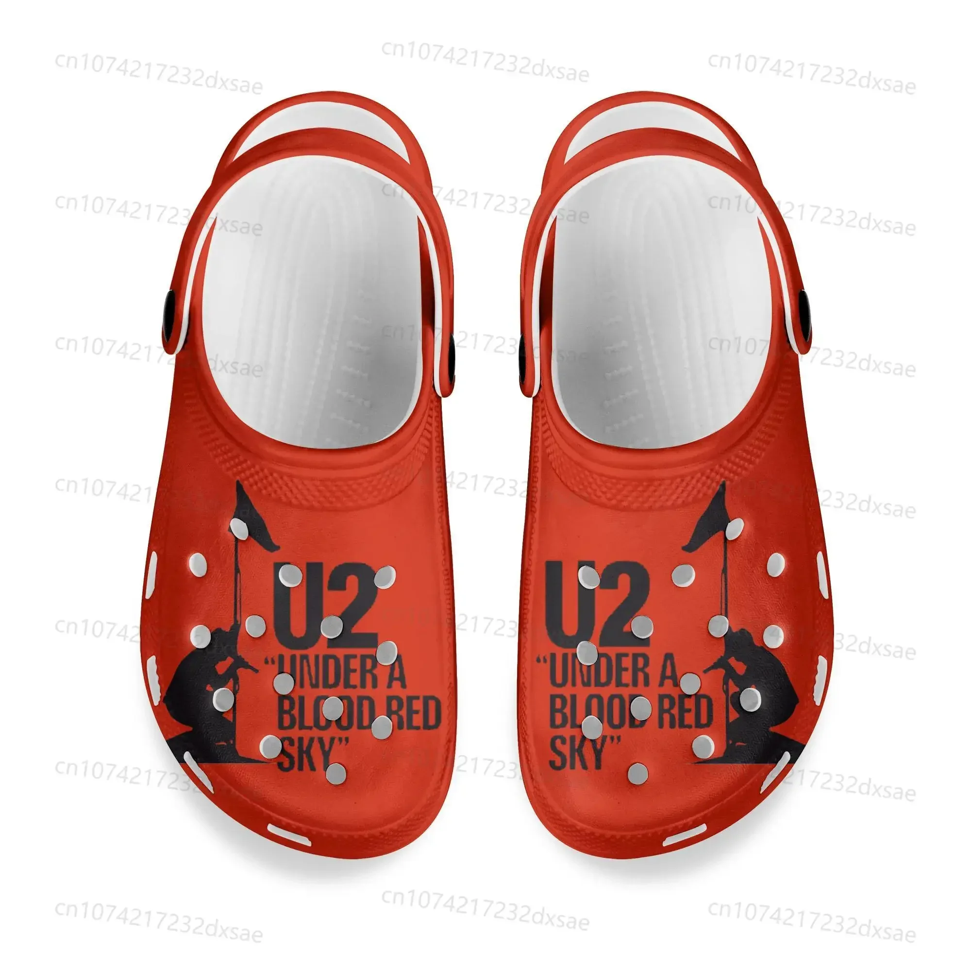 U2 Rock Band Fashion punk Home Clogs Custom Water Shoes Men Womens Teenager Shoe Garden Clog Breathable Beach Hole Slippers