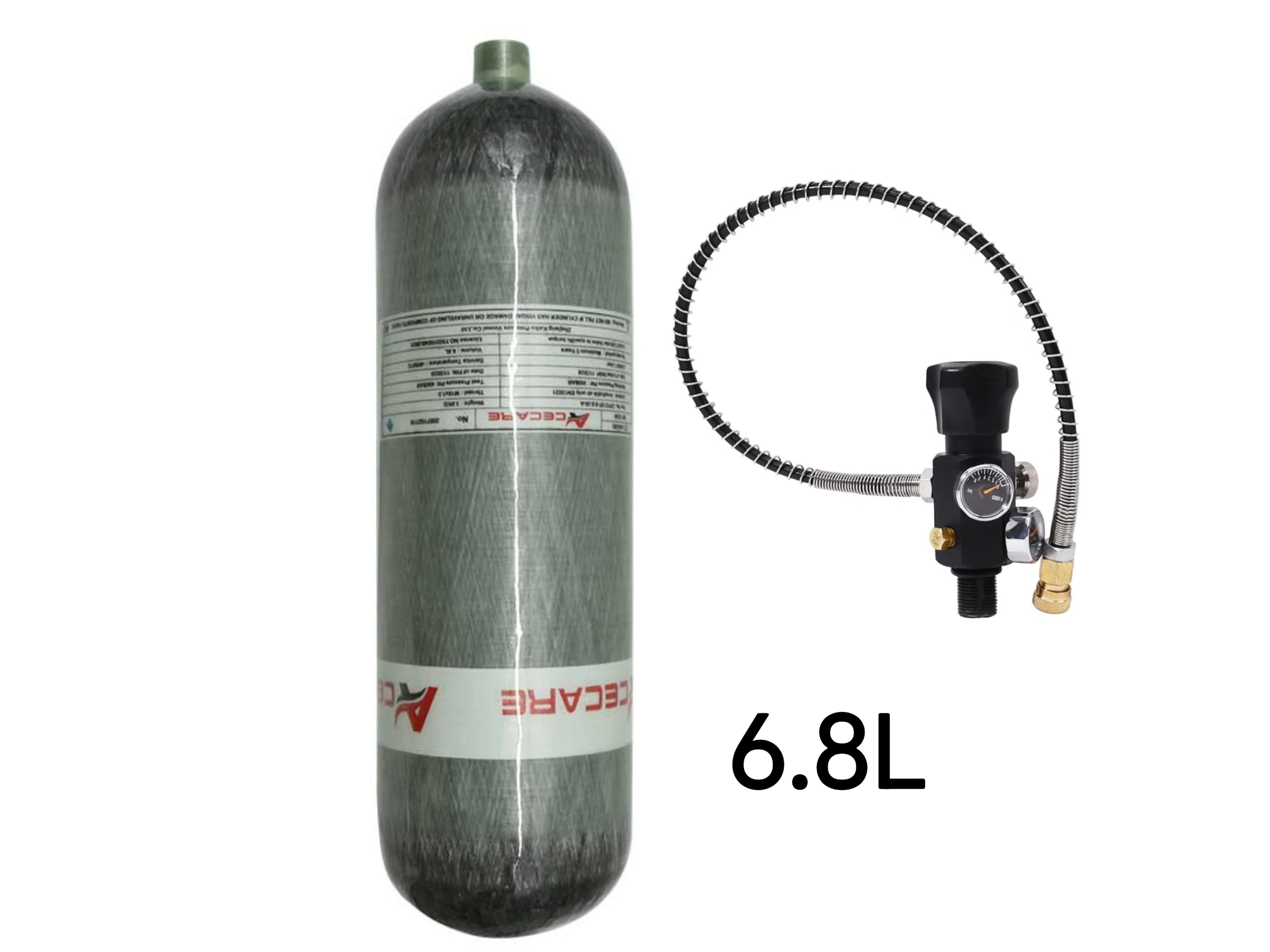 Acecare Hunting 2L CE 300BAR Air Rifle PCP Carbon Fiber Tank Charging Bottle Kit