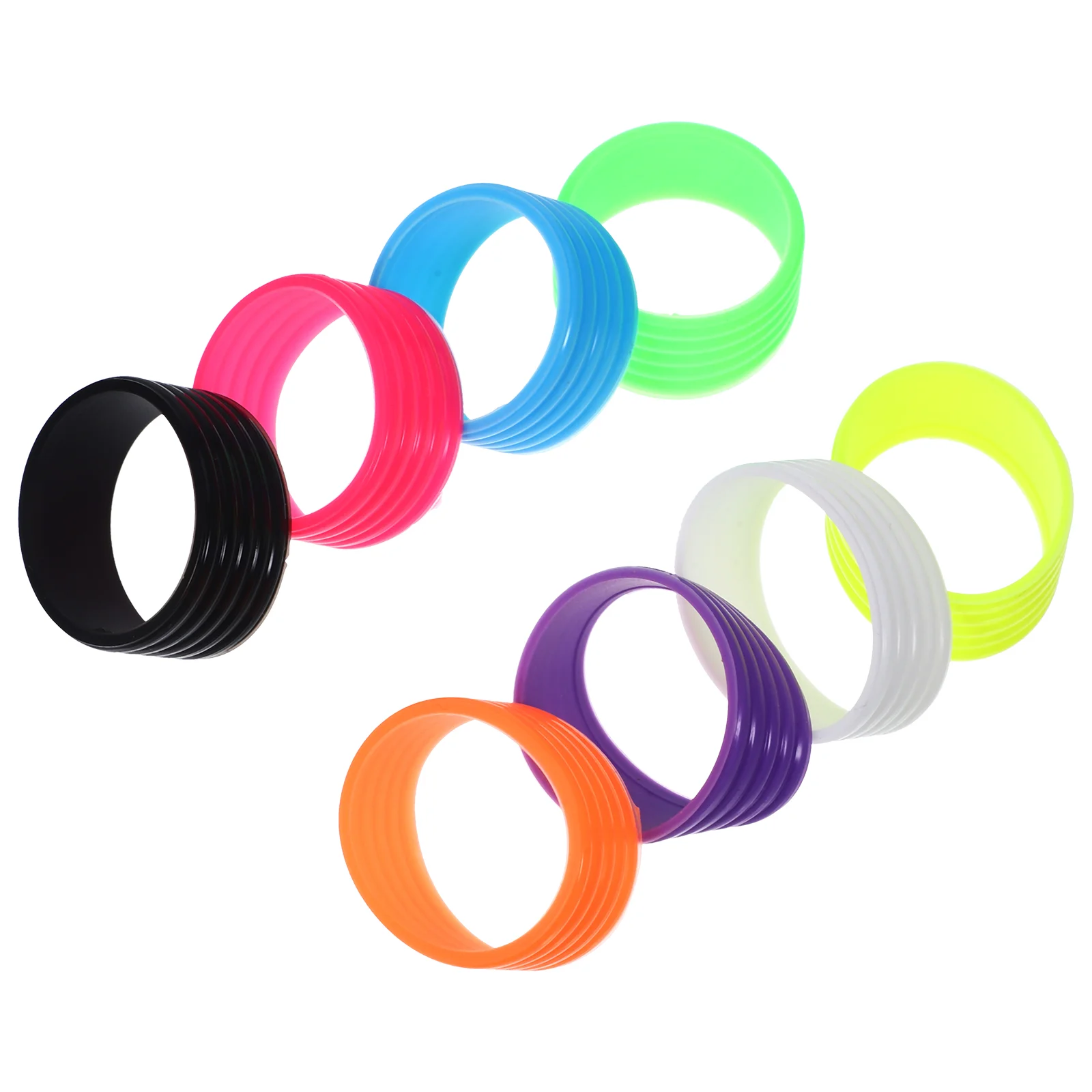 

8 Pcs Fishing Rod Racket Anti-slip Ring Tennis Balls Silica Gel Badminton Grips