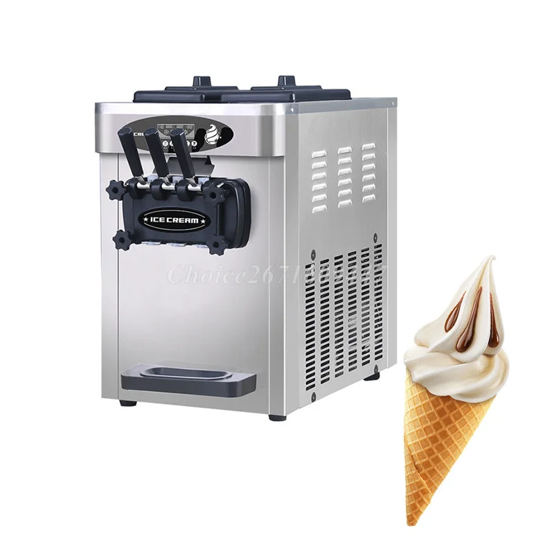 

Commercial Automatic Three Flavors Soft Serve Ice Cream Machine 20-25L/H Soft Service Ice Cream Making Machine Ice Cream Maker