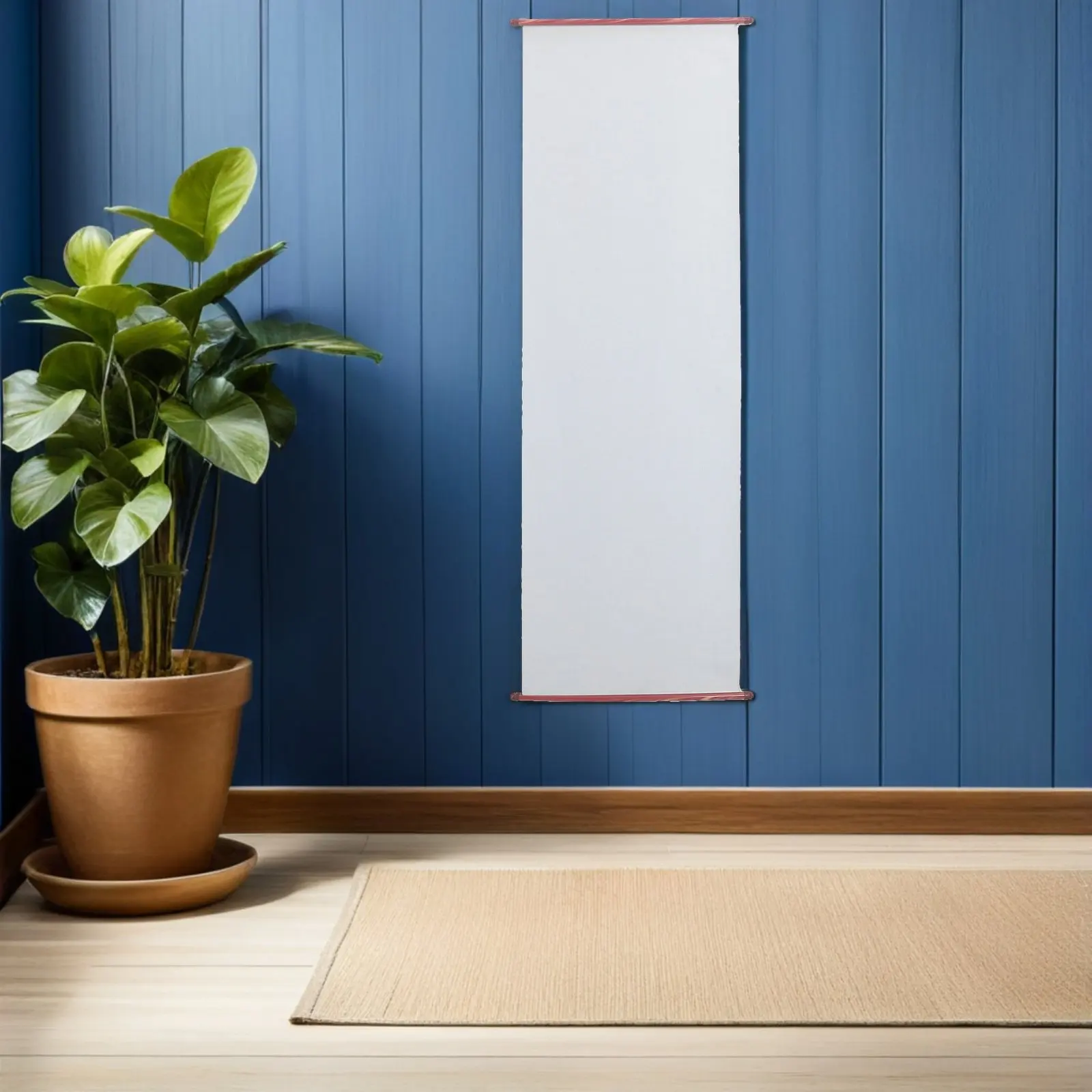 2Pcs 중국 서예 물 쓰기 천 재사용 가능한 양면 빈 스크롤 홈 스쿨 사무실 벽걸이 예술