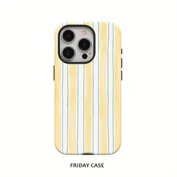 Luxury Yellow Minimalist Double - Layer Phone Case Back Cover - iPhone 14 Plus (FLR - 298DFLR1A114)