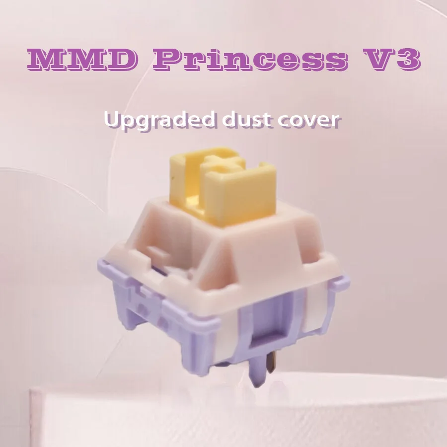 Interruptores Táteis Lineares Princesa Mmd Teclado Mecânico Lubrificado ly Pom Santo Panda v3 Pinos 465g 535g 48g 62g