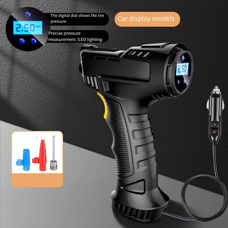 

Handheld Air Compressor Inflatable Pump Air Pump Tire Inflator Digital For Car Bicycle Replacement Parts