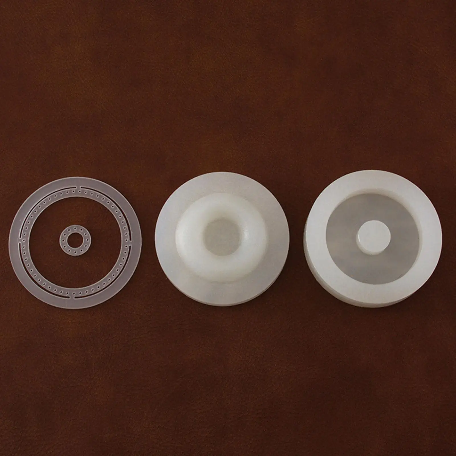 Donut Shaped DIY Easy to Use Durable Leather Moulding Mold Making Stencil Leather Craft Mold for Sewing Flocking Craft