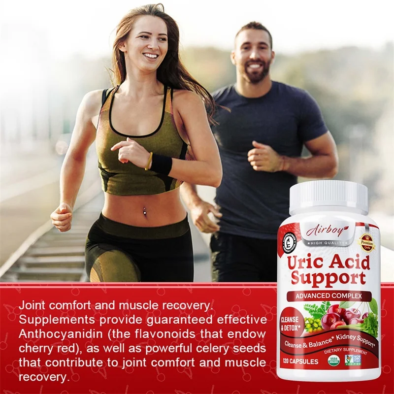 Uric Acid Support Capsules Kidney Bladder Cleanse Joint Support Detox
