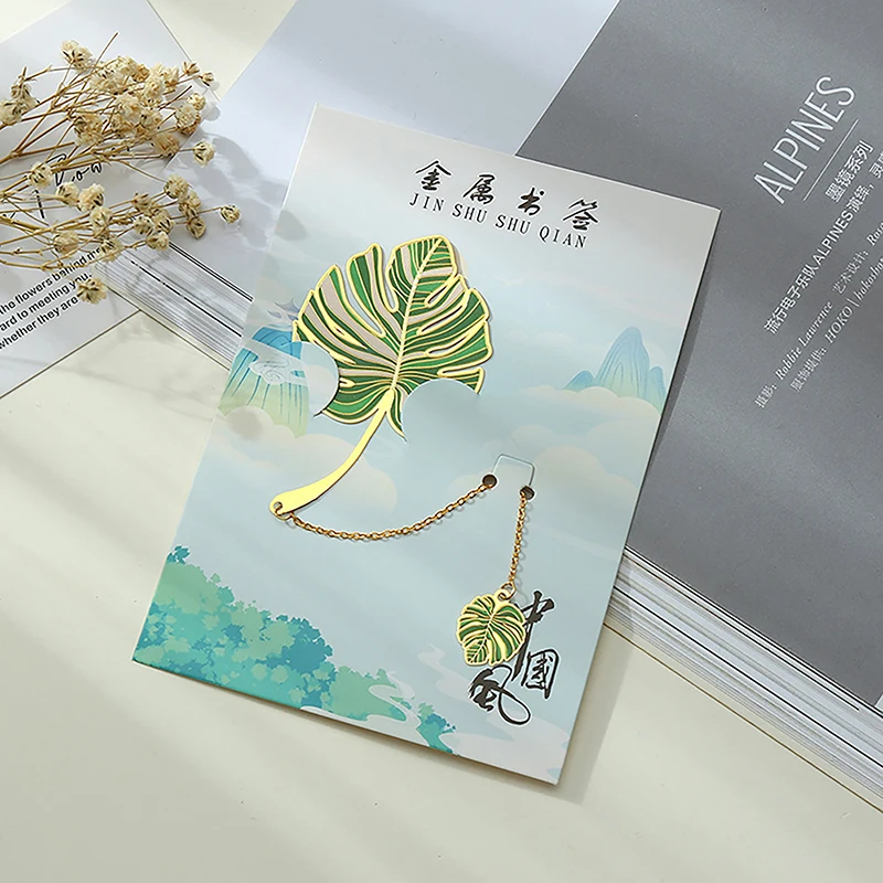 絶妙な蓮の葉の金属のしおり、中国風、創造的なタッセル 絶妙な蓮の葉の金属のしおり、中国風、創造的なタッセル