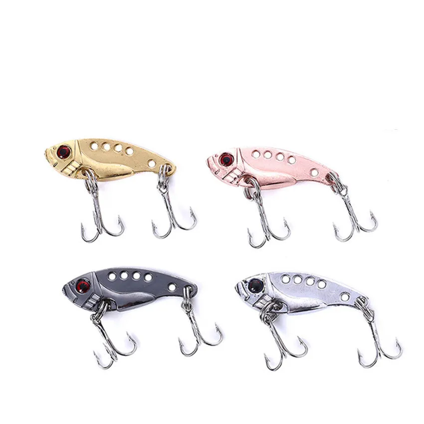 

3D Eyes Metal VIB Fishing Lure Bass Crankbait Fishing Spinner Blade 6 Segments Fishing Bait