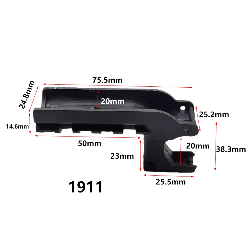 M9 M1911 USP Lower Bracket 20MM Guide Rail Conversion Lower Hanging Fixture
