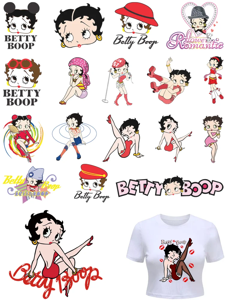 BETTY BOOP DARK IRON ON TRANSFER CREATE T SHIRTS AS STOCKING FILLERS 