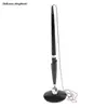 Hot New 1pc Black Metal Desk Rope Ballpoint Pen Signature Pen Learn Office School Stationery