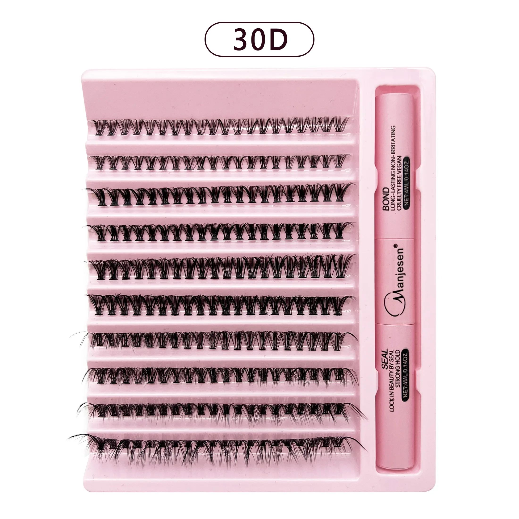 Eyelash Extension Kit - 200 PCS Cluster Lashes with Bond & Seal Tools