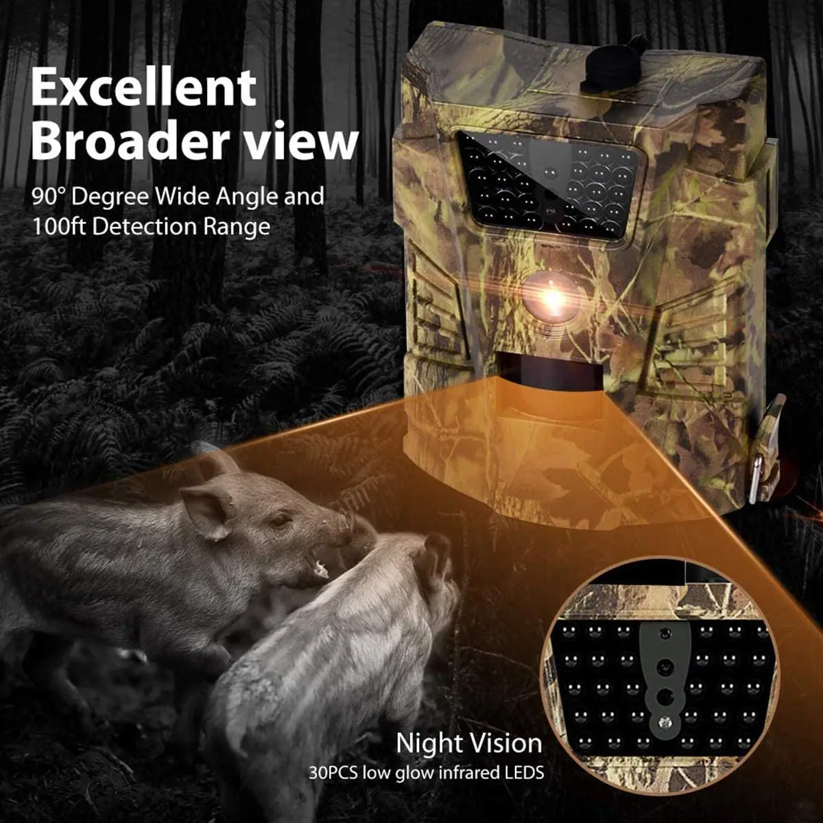 20MP 1080P Trail Hunting Camera Motion Activated Trail Game Camera Night Vsion for Wildlife Hunting Trap Game Waterproof Cam hunting trail camera