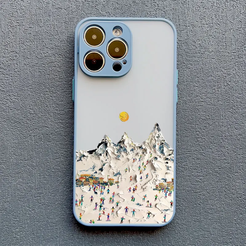 Telefon Fall Für iPhone 17 16 14 11 Pro Max 16 15 14 Plus XS XR X 13 15 12 Pro Max mini Stoßfest Zurück Abdeckung Skifahren Fall Fundas – Detail 7