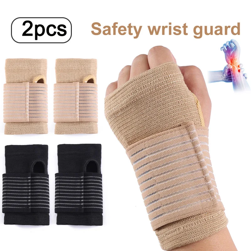 1 paar Elastische Bandage Handgelenk Schutz Unterstützung Arthritis Verstauchung Band Karpaltunnelsyndroms Protector Hand Klammer Zubehör Sport Sicherheit Armband