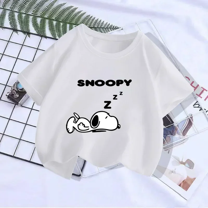 thumbnail image 1 of Camiseta de algodón de dibujos animados de Snoopy para niños y niñas, camiseta de moda para niños y niñas, camiseta de verano para niños, camiseta de moda para niños, camiseta superior 2024, 1 of 5