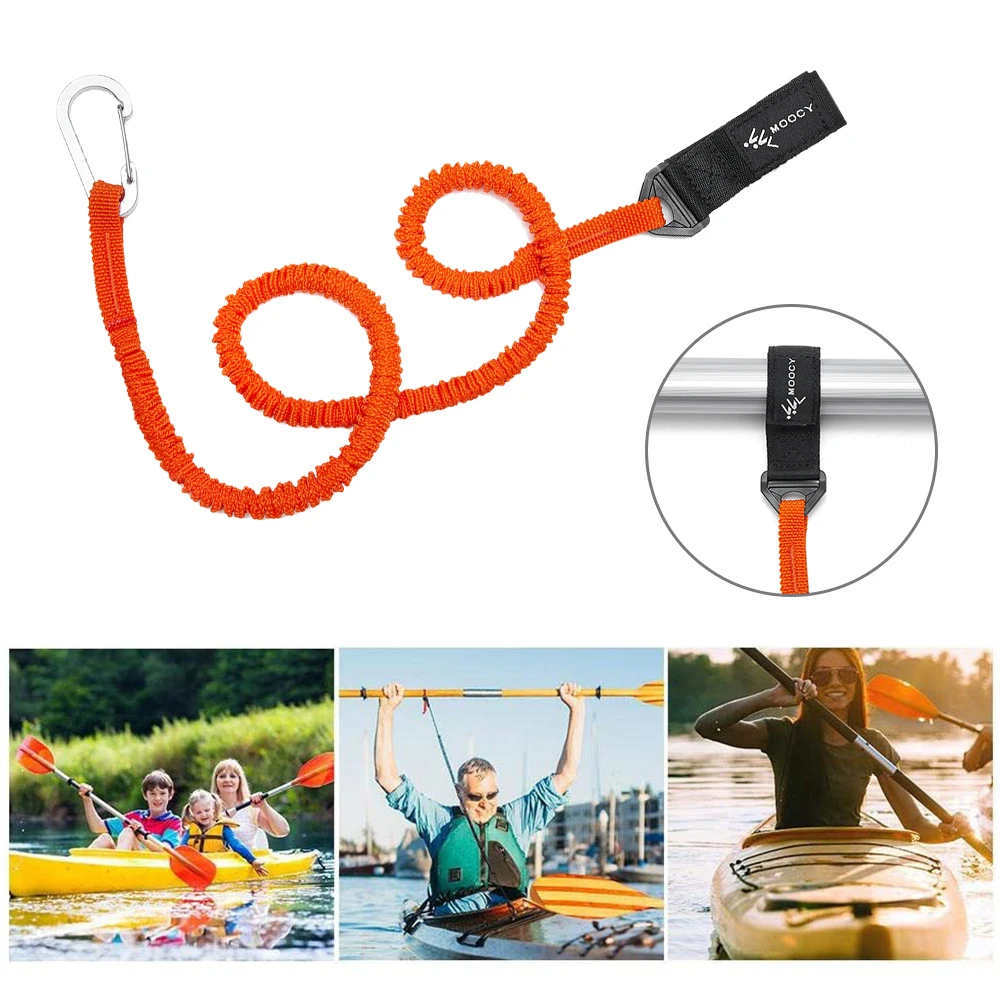 1-5Pcs Kayak Paddle Leash Wear-resistant Canoe Boat Stretchable Kayak Paddle Camping Tent Leash Adjustable Holder Lanyard