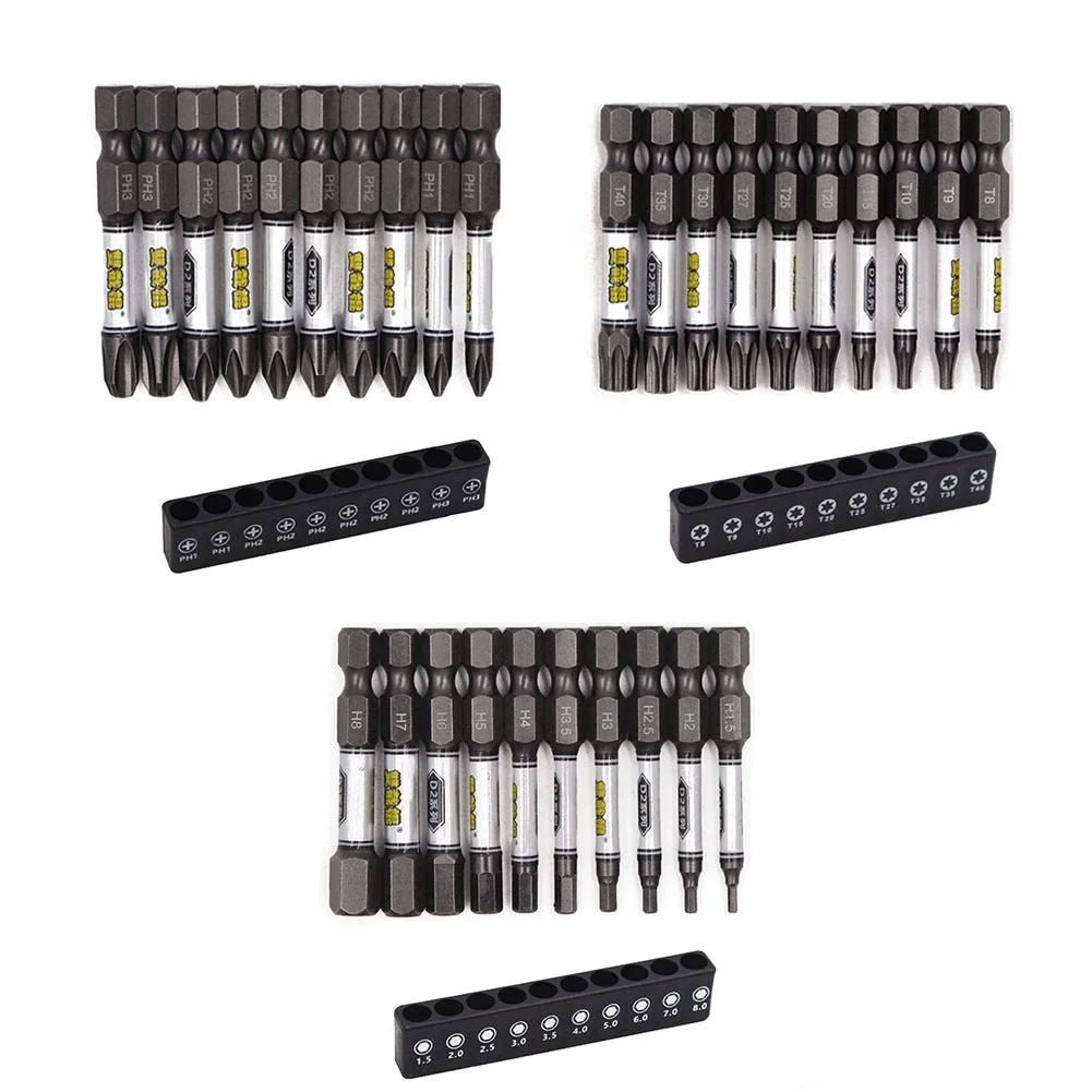 Description Picture 2 of item10pcs Screwdriver With 10Holes Bit Holder Magnetic Impact Cross Hexagonal Torx Universal 1/4inch Hex Shanks Installation Parts
