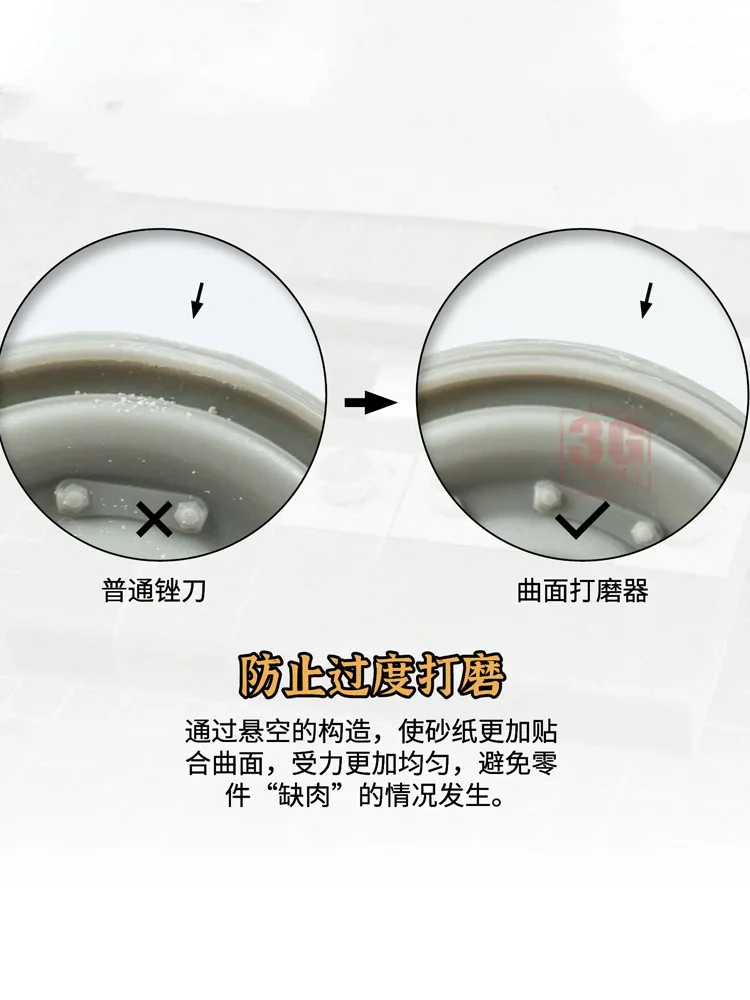 LIANG Model Making Tool 0233 Model Handheld Surface Polisher Angle Adjustable First/Second Generation 4