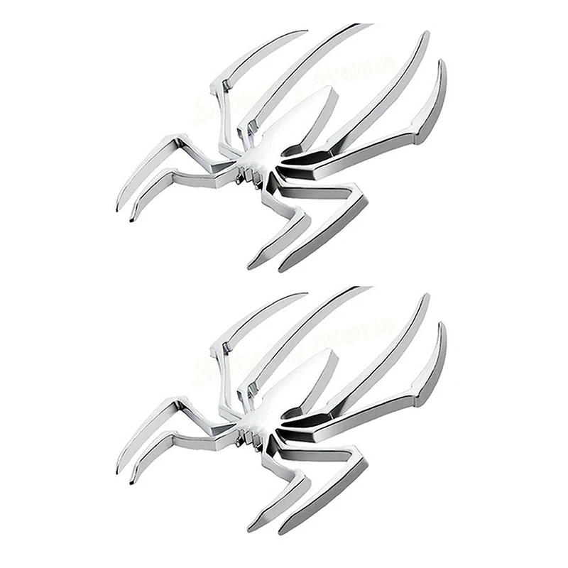 

1Pair 3D Spider Chrome Emblems Badges Stainless Steel Sticker Silvery for Can am Spyder RT ST RS ANX 2pcs Car 3D Stickers