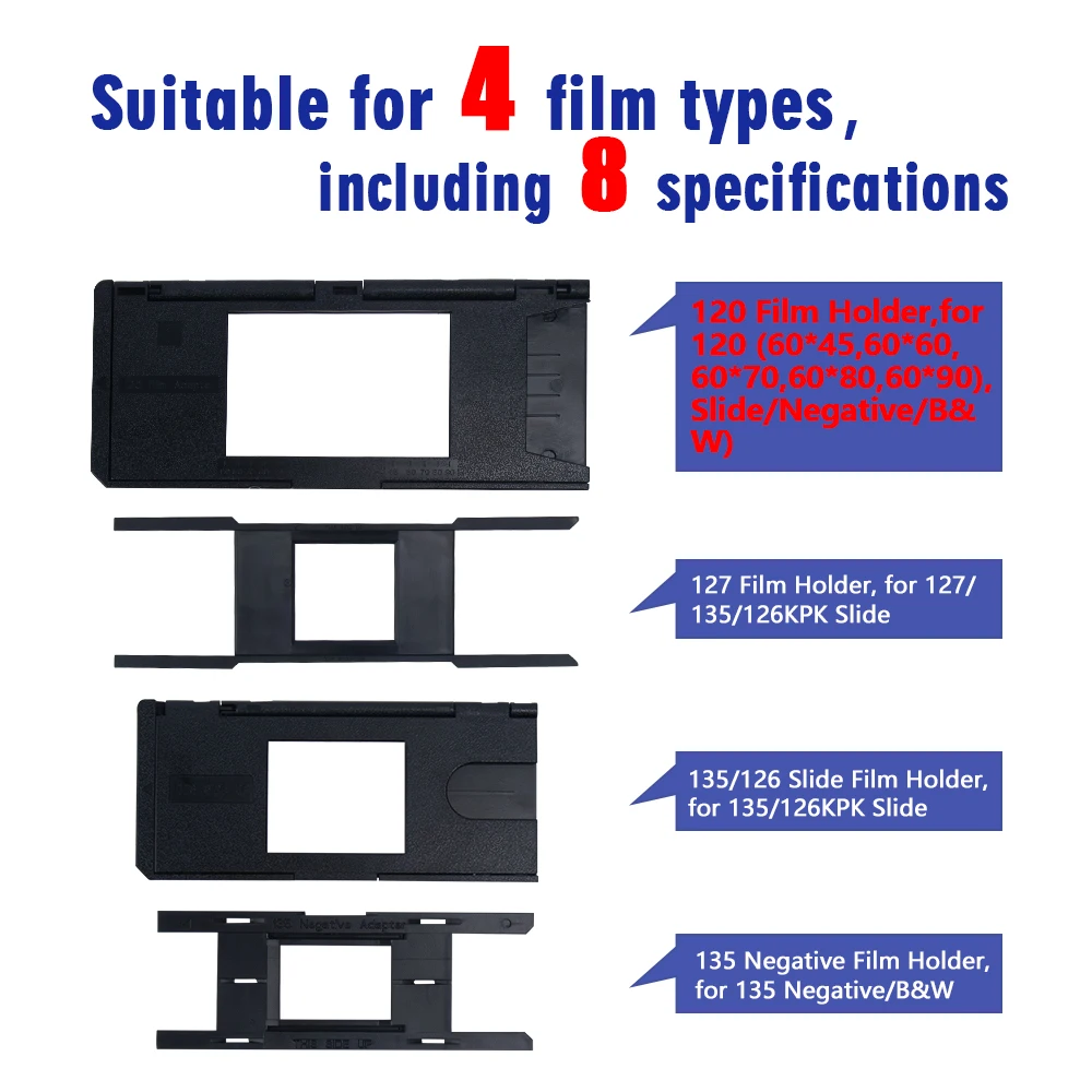 Portable Negative Film Scanner 120 Slide Converter 22 Mega Pixels 127/135/126KPK Photo Digital Image Viewer 4.3"LCD negative film scanner