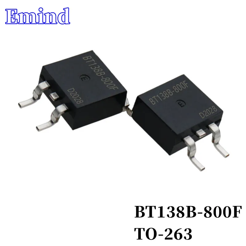

10Pcs BT138B-800F Thyristor TO-263 12A/800V BT138B SMD Triac Large Chip