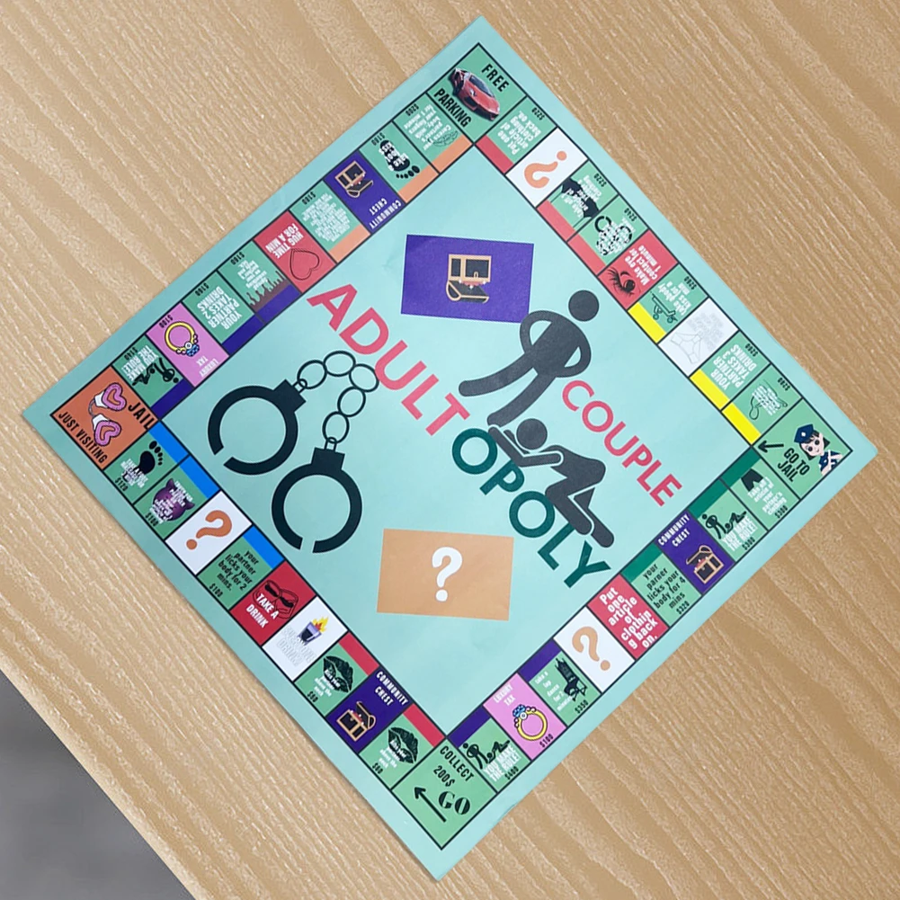 Adultopoly Board Game Couple Board Game Interactive Relationship Card Game Portable Couple Game for Boyfriend Girlfriend 5
