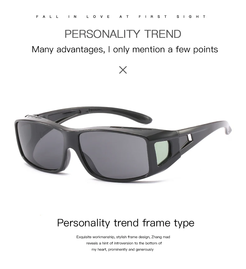 Nachtsicht-Polarisierte Sonnenbrille Auto-Nachtfahrbrille Fahrer-Schutzbrille Unisex Sonnenbrille UV-Schutz Sonnenbrille Eyewear – Detail 5