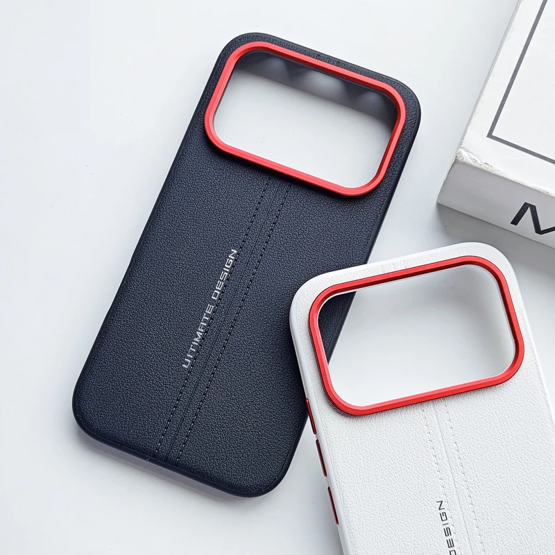 Premium Business PU Leather Case with Soft TPU Edge - Ultra Thin Cover