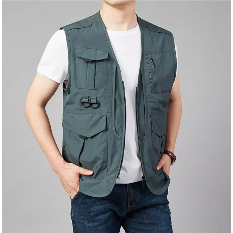 Padding Tactical Vest for Men Summer Large Size Men's Hunting Waterproof Work Fishing Clothing MAN Windbreaker Motorcyclist Best