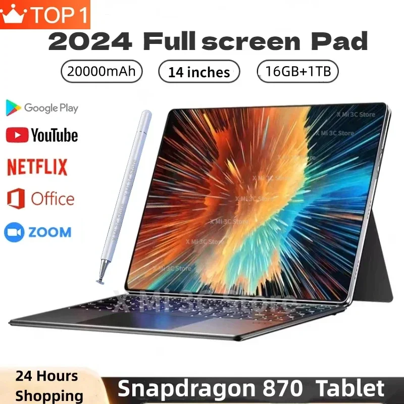 

New Year Gift Original Tablet Pad Pro 12Inch 16GB 1TB tablet Android 13 Core Pad Tablet PC Phone Dual Wifi tablette 태블릿 2024