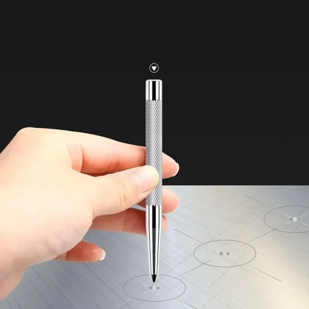 3.7 Inch Knurled Centre Punch Spot Dot Center Punches 94mm Carbon Steel Drilling Metal Hardened Tool