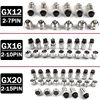 5/10/100Set GX12 GX16 GX20 2 3 4 5 6 7 8 9 10 12 14 15 Pin Docking Aviation Plug Socket Waterproof Circular Connector 1