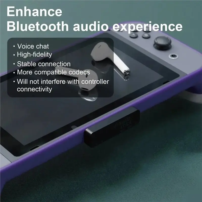 FEDI-Audiostick Bluetooth 5.0 호환 무선 오디오 송신기 APTX LL 어댑터 (PS5, PS4, 스위치용)